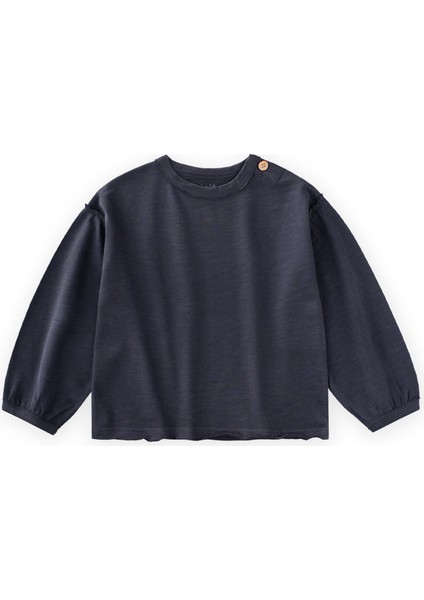Fırçalı Rustik Uzun Kollu T-Shırt 1-7 Yaş Lacivert fiyatları