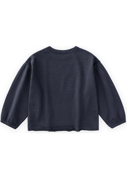 Fırçalı Rustik Uzun Kollu T-Shırt 1-7 Yaş Lacivert modelleri
