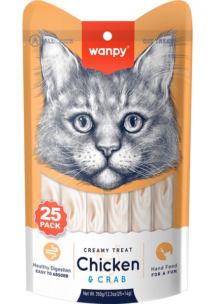 Tavuklu&Yengeçli 25*14 gr Krema Kedi Ödülü RAC-056 modelleri