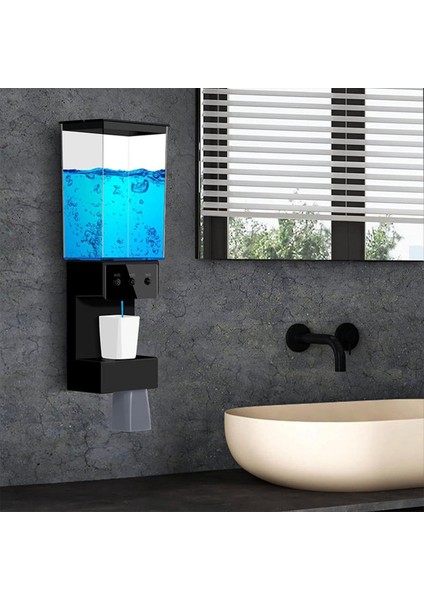 Banyo Dokunmasız 650ML, Duvara Monte Otomatik Gargara Dağıtıcı 2 Adet Manyetik Fincan (Yurt Dışından) indirimleri