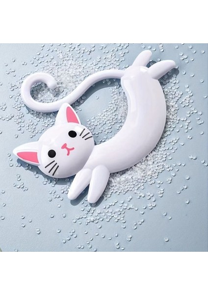 Duvara Monte Kedi Şeklindeki Havlu Çubuğu, Yumruksuz Sevimli Havlu Rafı, Kapının Arkasında Karikatür Havlu Rafı Beyaz (Yurt Dışından) indirimleri