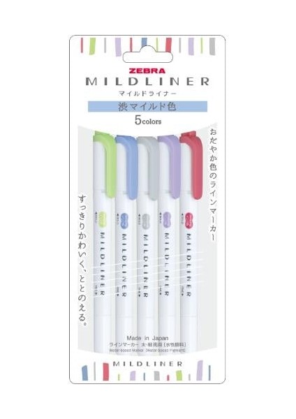 Mildliner Çift Taraflı Fırça Uçlu Işaretleme Kalemi 5li Set 5C-NC-N SET fiyatları