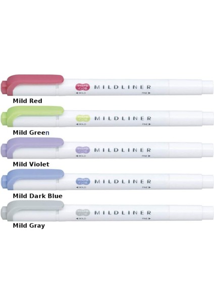 Mildliner Çift Taraflı Fırça Uçlu Işaretleme Kalemi 5li Set 5C-NC-N SET indirimleri
