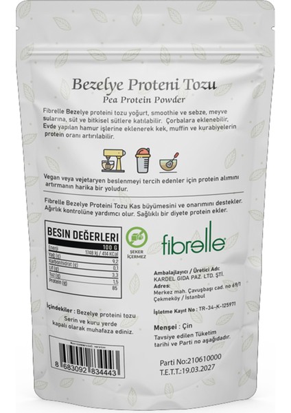 Bezelye Proteini Tozu 100gr // Yüksek Protein Oranı // 85 Protein fiyatları