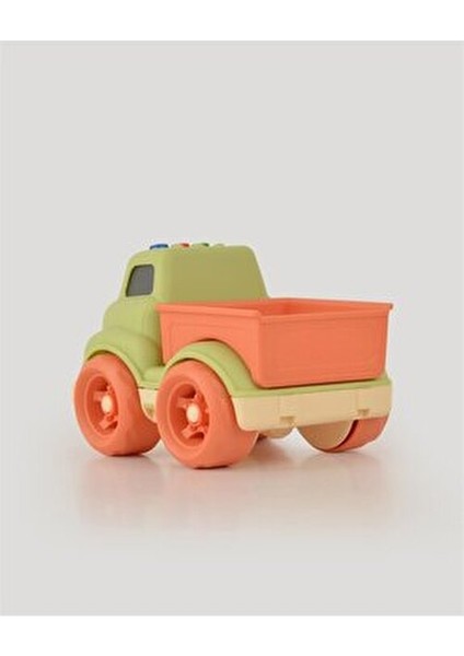 Yeşil Sesli ve Işıklı Minik Pikap Güvenli Oyuncak Araba 1+ Yaş