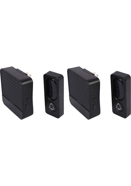 2x 300M Uzunluğunda Güneş Gücü Kablosuz Kapı Zili Işık Kontrol Sensörü Verici+ Alıcı Kapı Çan Kiti (Abd Fişi) (Yurt Dışından)