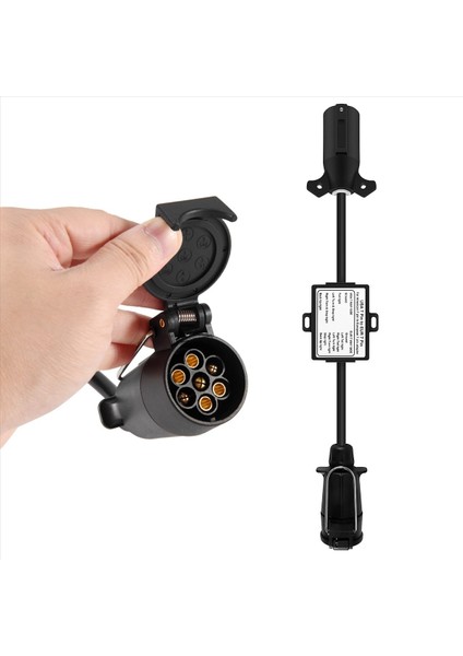 Abd&#39 Den Ab Römorku Işık Dönüştürücü Abd 7 Yollu Bıçak Soketi-Ab 7 Pimli Yuvarlak Fiş (Yurt Dışından) indirimleri