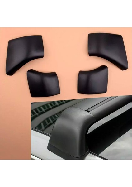4pcs Araba Siyah Çatı Rafı Kapak Kapağı Raylı Kabuk Değiştirme Tesla Model 3 2017-2020 Aksesuarlar (Yurt Dışından) fiyatları