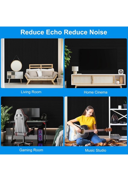 12 Paket Ses Geçirmez Köpük Panelleri 12X12X0 4 Inç Kendi Kendine Yapışkan Akustik Duvar Panelleri Akustik Için Siyah (Yurt Dışından) fiyatları