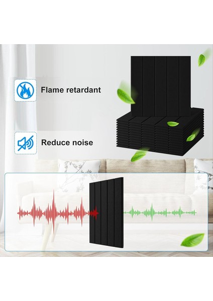 12 Paket Ses Geçirmez Köpük Panelleri 12X12X0 4 Inç Kendi Kendine Yapışkan Akustik Duvar Panelleri Akustik Için Siyah (Yurt Dışından) modelleri