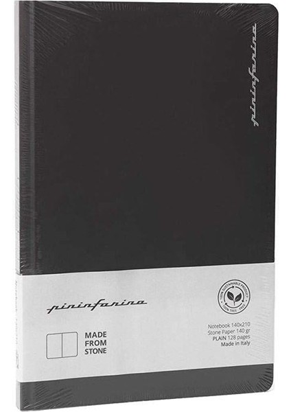 Stone Paper Notebook Siyah Çizgisiz Defter PNF1421PLBK fırsatları