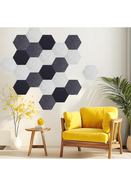 Akustik Paneller 12 Paket Ses Geçirmez Duvar Panelleri Kendi Yapışkan Ses Emici Altıgen Ses Geçirmez Paneller (Yurt Dışından) fiyatları