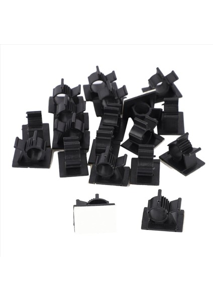 80PCS Siyah Ayarlanabilir Plastik Kablo Kelepçeleri Kendi Yapışkanlı Araç Kablo Klipsleri Tel Organizatör (Yurt Dışından) indirimleri