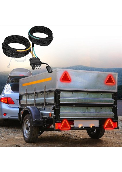 22FT 4 Pin 5 Telli Römork Kablo Demeti Römork Işık Kiti 5 Tel 4 Pim Kablo Demeti Römork Konektörü Tel Fiş Rv Tekne (Yurt Dışından) fiyatları