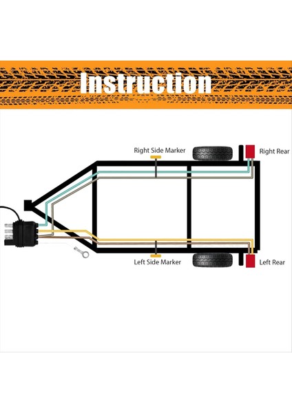 22FT 4 Pin 5 Telli Römork Kablo Demeti Römork Işık Kiti 5 Tel 4 Pim Kablo Demeti Römork Konektörü Tel Fiş Rv Tekne (Yurt Dışından) modelleri