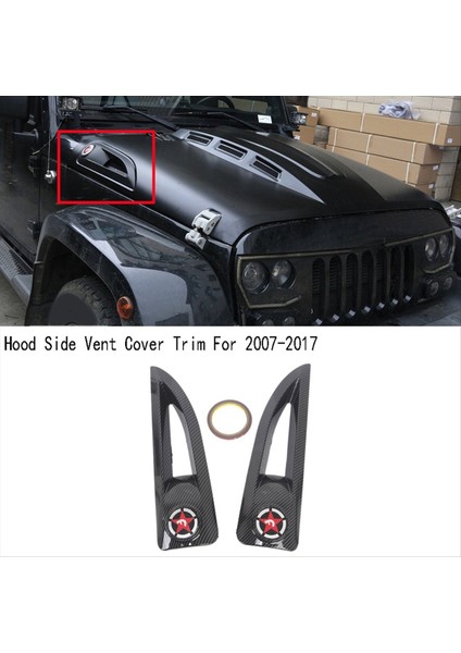 Jeep Wrangler Için 1 Çift Kaput Yan Havalandırma Kapağı Döşeme Jk 2007-2017 Karbon Fiber (Yurt Dışından) fırsatları
