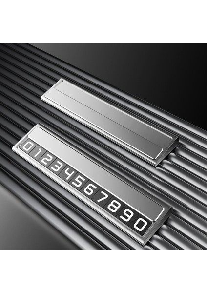 Araba Geçici Park Karikatürü ile Telefon Numarası Alüminyum Park Arabası Şekli Araba Aksesuarları Park Numarası Gümüş (Yurt Dışından) fırsatları