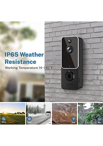 Kablosuz Kapı Zili Kamera Akıllı Video Kapı Zili Kamera ile Chime Ai Akıllı Insan Algılama Bulut Depolama Hd Canlı Görüntü (Yurt Dışından) fiyatları