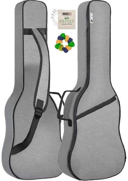 Cs-26 Tenör Ukulele Çantası Gigbag Soft Case Kılıf (10 Pena ve Takım Tel Hediye)