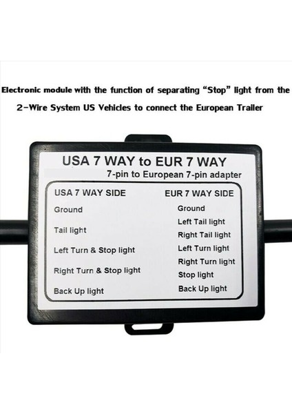 2x Usa-Ab Römorku Işık Dönüştürücü Us 7 Yollu Bıçak Soketi Ab 7 Pimli Yuvarlak Fişe (Yurt Dışından) fırsatları