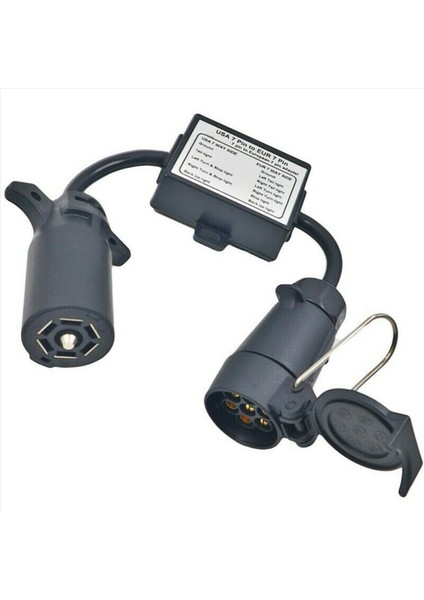 2x Usa-Ab Römorku Işık Dönüştürücü Us 7 Yollu Bıçak Soketi Ab 7 Pimli Yuvarlak Fişe (Yurt Dışından) indirimleri