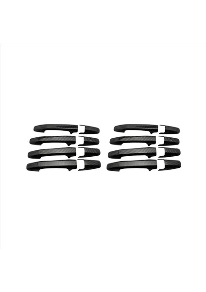 8pcs Araba Yan Kapı Kolu Çerçeve Kapağı Kapak Honda Civic 2006-2011 Araba Stil Karbon Fiber (Yurt Dışından)
