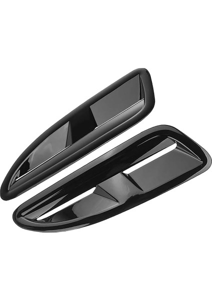 1 Çift Xkr Tarzı Evrensel Araba Parlak Siyah Ön Davlumbazlar Bonnet Delikleri Hava Çıkış Kapağı Kaplama Jaguar Xkr Xk8 (Yurt Dışından)