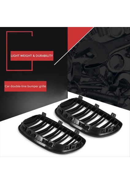 2pcs Ön Tampon Böbrek Ikiz Finler Bmw 3 Serisi E92 E93 M3 Iki Kapı 2006-2009 (Parlak Siyah) (Yurt Dışından) modelleri