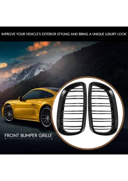 2pcs Ön Tampon Böbrek Ikiz Finler Bmw 3 Serisi E92 E93 M3 Iki Kapı 2006-2009 (Parlak Siyah) (Yurt Dışından) indirimleri