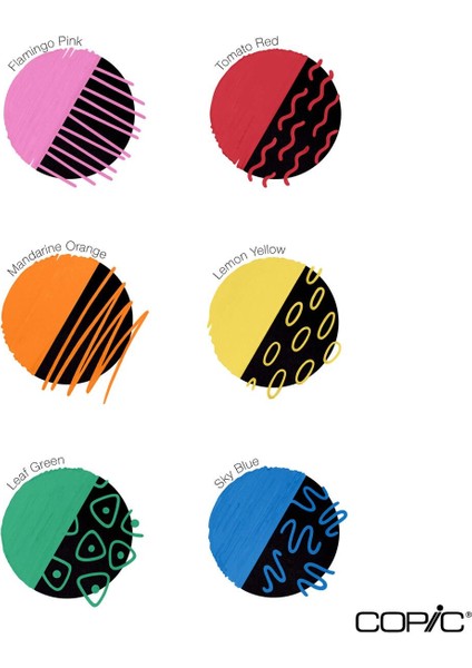 Acrea Paint Marker Set of 6 Vivid Colours