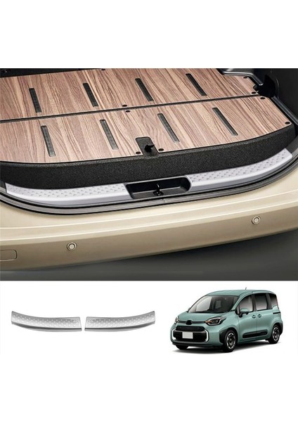Araba Bagaj Kapı Koruma Şeritleri Eşik Plakası Koruyucu Toyota Sienta 2022 2023 Gümüş Için Arka Tampon Koruma Trim Kapak Şeridi (Yurt Dışından) fiyatları
