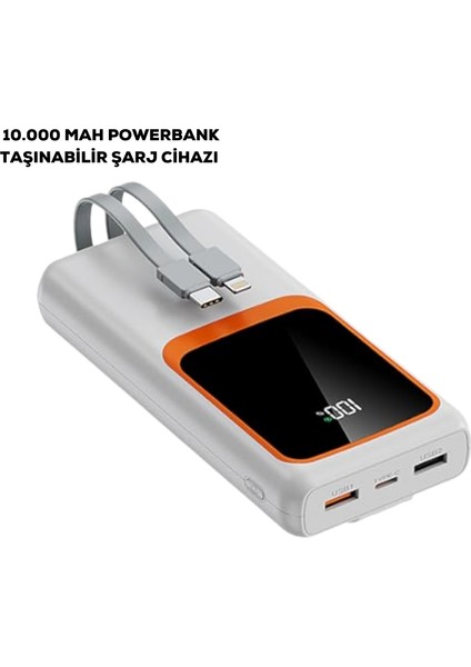 10000 Mah Taşınabilir Şarj Cihazı – Hızlı Şarj, Hafif ve Dayanıklı Tasarım