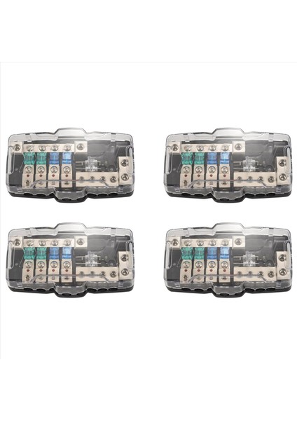 4x Çok Fonksiyonlu LED Araba Ses Stereo Anl Sigorta Tutucu Dağıtım 0/4ga 4 Yollu Sigortalar Blok 30A 60A 80AMP (Yurt Dışından)
