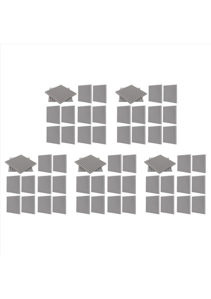 60 Paket Kendi Yapışkan Akustik Paneller Ses Geçirmez Köpük Paneller Ev Için Yoğunluklu Ses Yalıtımı Duvar Panelleri (Gri) (Yurt Dışından)