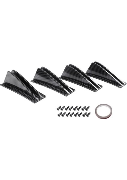Evrensel 4pcs/set Araç Arka Tampon Difüzör Spoiler Abs Abs Catolisyon Önleme Arka Tampon Dudak Difüzör A (Yurt Dışından)