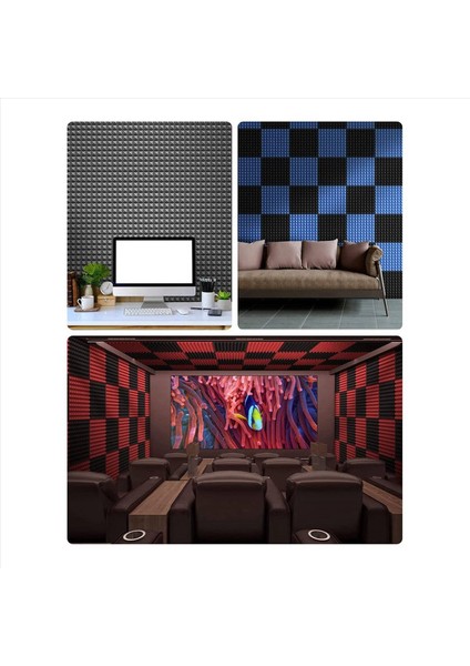 36 Paket Kendi Yapışkan Ses Geçirmez Köpük Panelleri 2X12X12 Inç Piramit Tasarım Akustik Köpük Ev Stüdyosu Siyah + Gri (Yurt Dışından) fırsatları
