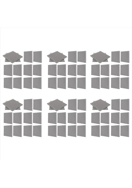 72 Paket Kendi Yapışkan Akustik Paneller Ses Geçirmez Köpük Paneller Ev Için Yoğunluklu Ses Yalıtımı Duvar Panelleri (Gri) (Yurt Dışından)