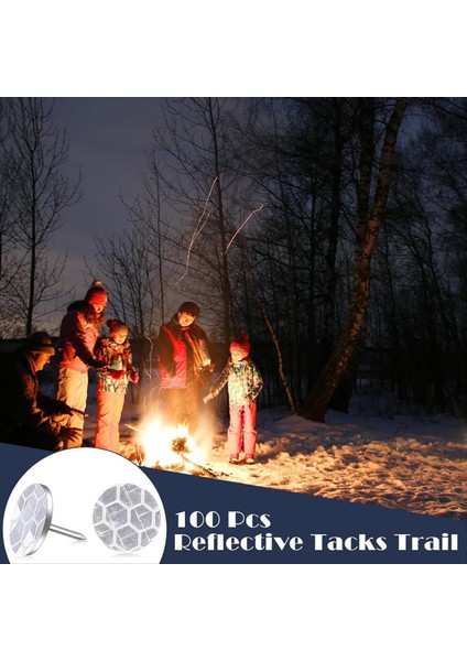 100PCS Yansıtıcı Tacks Trail Marking Tacks Yansıtıcı Trail Tacks Glow Tacks Yürüyüş Kampı Için Yansıtıcı Yol (Yurt Dışından) fırsatları