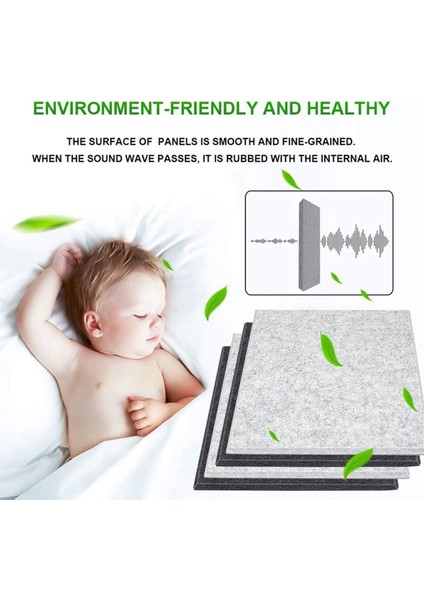 72 Pcs Akustik Köpük Paneller Ses Yalıtımı Paneli Eğimli Kenar Ses Panelleri Ev ve Ofislerde Kullanılan Akustik Duvar (Yurt Dışından) modelleri