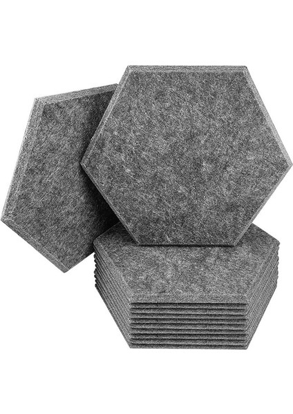 Stüdyo Ev ve Ofis (Gri) Için Altıgen Kendi Kendine Yapışkan Akustik Köpük Tahtası Yoğunluklu Akustik Paneller (Yurt Dışından)