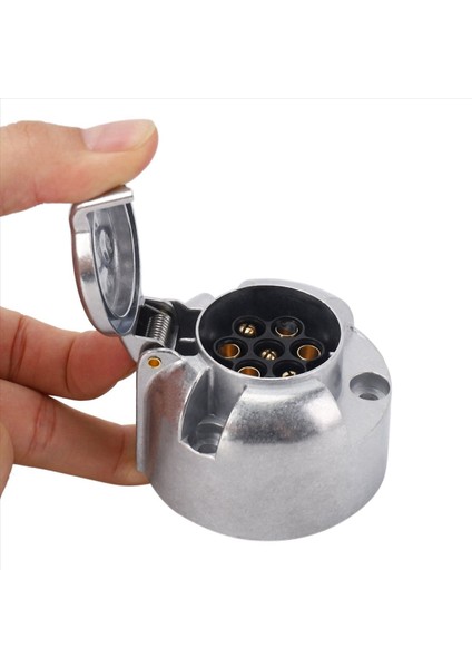 16X Römork Aksesuarları- 7 Pin Römork Fişi 12V Rv Soketleri Towbar Çekme 7pin Metal Römork Konektörleri (Yurt Dışından) fırsatları