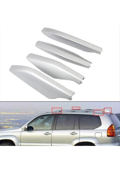 4pcs Araba Çatı Bagaj Raf Kapağı Lexus GX470 2003-2009 Çatı Rayları Çatı Rafı Uç Kapağı (Yurt Dışından) fiyatları