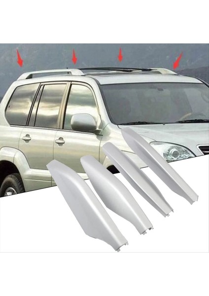 4pcs Araba Çatı Bagaj Raf Kapağı Lexus GX470 2003-2009 Çatı Rayları Çatı Rafı Uç Kapağı (Yurt Dışından) modelleri