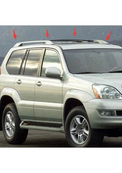 4pcs Araba Çatı Bagaj Raf Kapağı Lexus GX470 2003-2009 Çatı Rayları Çatı Rafı Uç Kapağı (Yurt Dışından) fırsatları