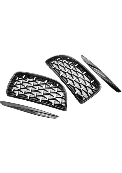 Araba Krom Parlak Siyah Ön Başlıklı Böbrek Izgarı Bmw 3 Serisi E90 E91 2005-2008 Için (Yurt Dışından) fırsatları