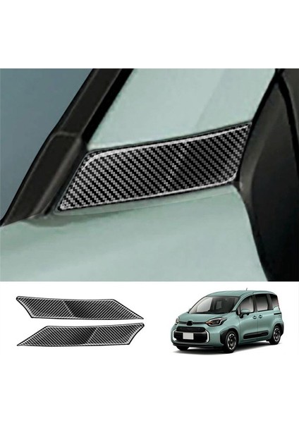 Karbon Fiber Dış Pillar Ön Yan Pencere Paneli Kapak Toyota Sienta Için Garnitür 10 Serisi 2022 2023 (Yurt Dışından) modelleri