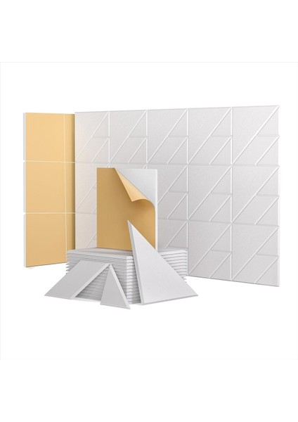 12 Paket Ses Geçirmez Duvar Panelleri 12X12X0 4 Inç Kendi Kendine Yapışkan Ses Geçirmez Paneller Ev Için Akustik Paneller Ofis (Yurt Dışından)