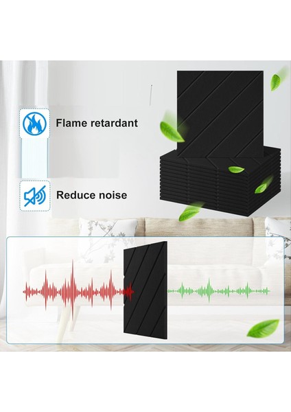 12 Paket Ses Geçirmez Köpük Paneller 12X12X0 4 Inç Akustik Için Kendi Kendine Yapışkan Akustik Köpük Paneller Siyah (Yurt Dışından) fiyatları