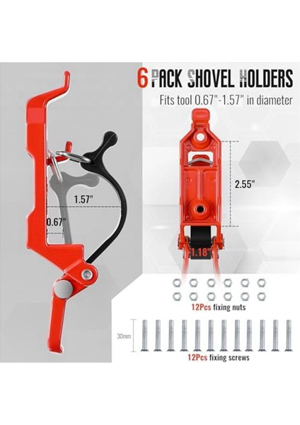 Araç Çatı Rafı Balta Tutucu Kiti Çatı Rafı Araç Aksesuarları Kamyon Teknesi Askeri Equipment And Alets Için 2x Kürek Tutucu (Yurt Dışından) fırsatları