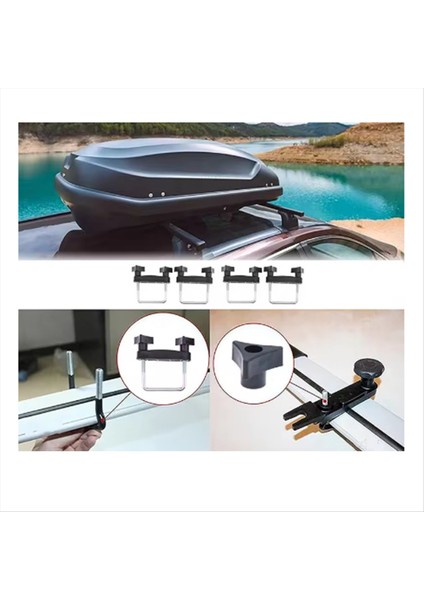 Araç Çatı Rafı Toka U-Cıvata Kelepçeleri Montaj Takma Kiti Evrensel Bagaj Çerçevesi Sabitleme Klipsi (Yurt Dışından) indirimleri